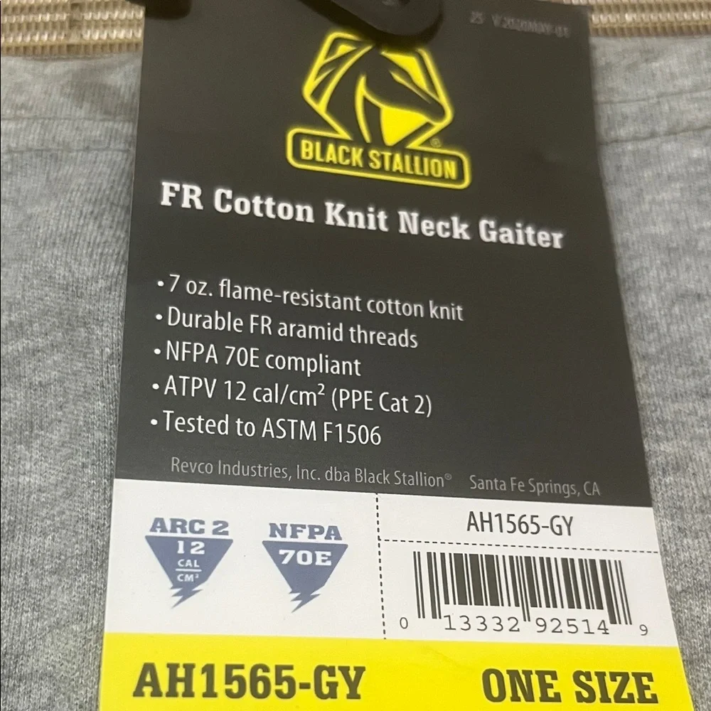 Gray Cotton Knit Neck Gaiter